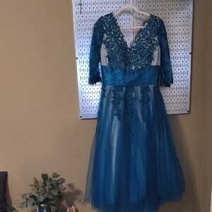 Elegant Peacock Gown